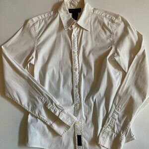 Ralph Lauren Women White Button Down Long Sleeve Shirt